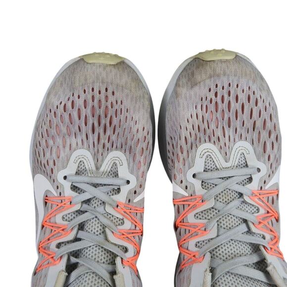 Nike Shoes Womens 9 Athletic Trainer Zoom Winflo 5 Running Comfort Grey Orange - Picture 10 of 14